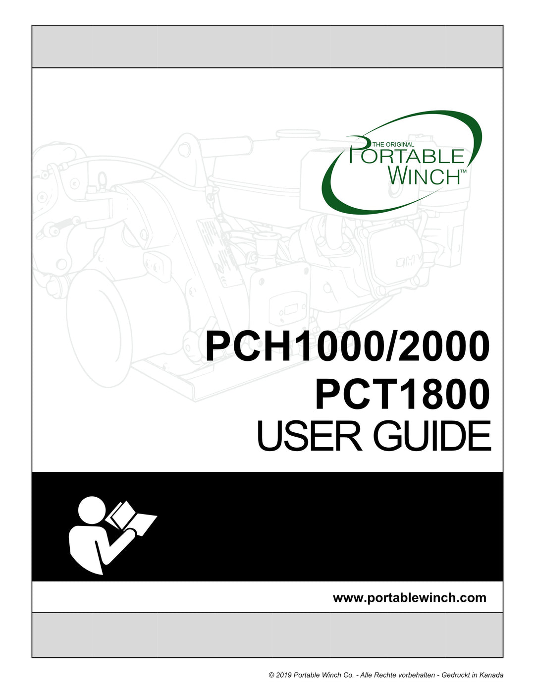 PCH1000, PCH2000, PCT1800<BR>USER GUIDE<BR>5 LANGUAGES