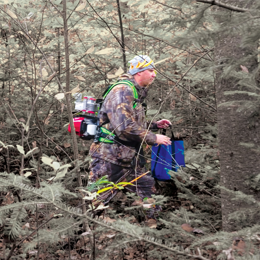 Molded pack frame for winches