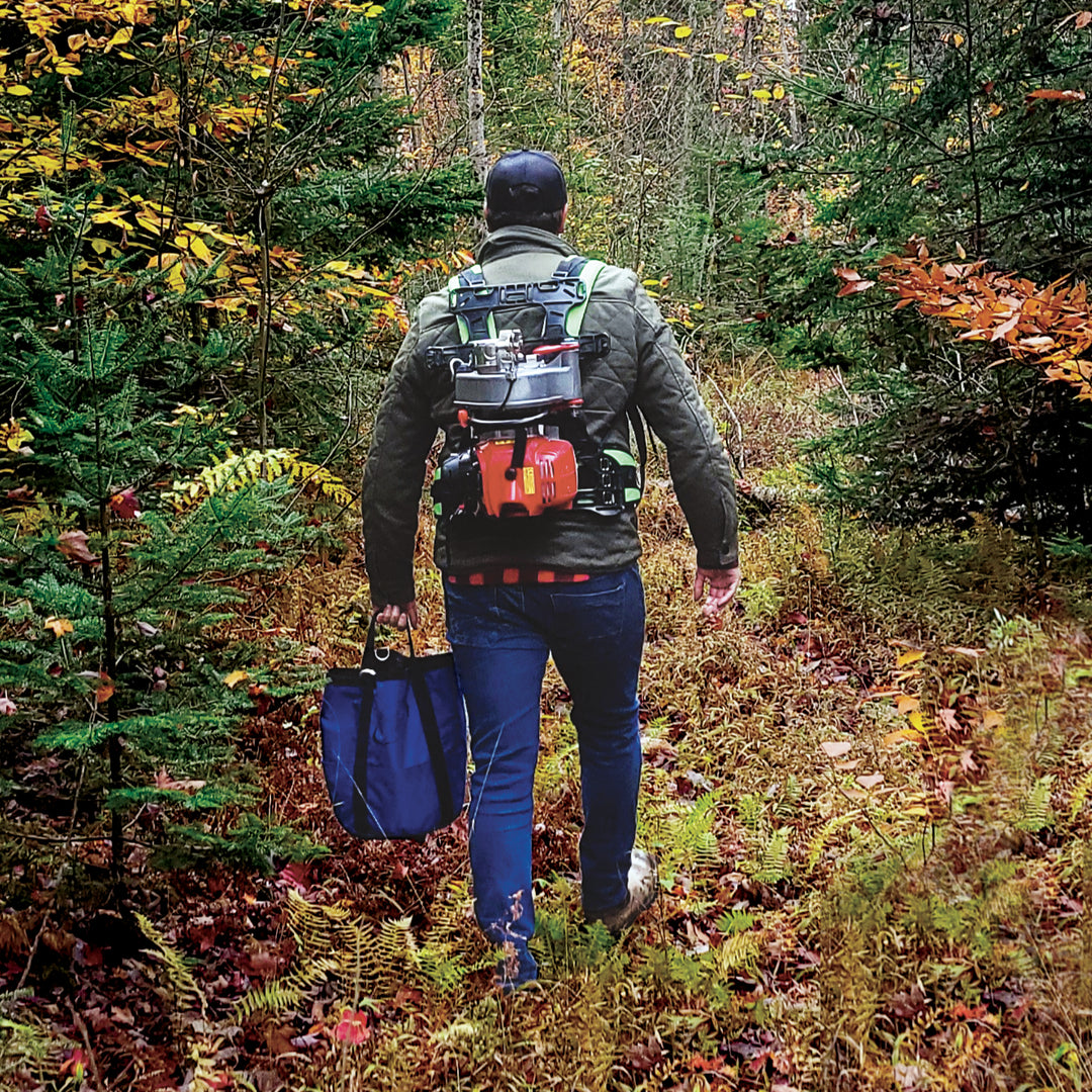 Molded pack frame for winches