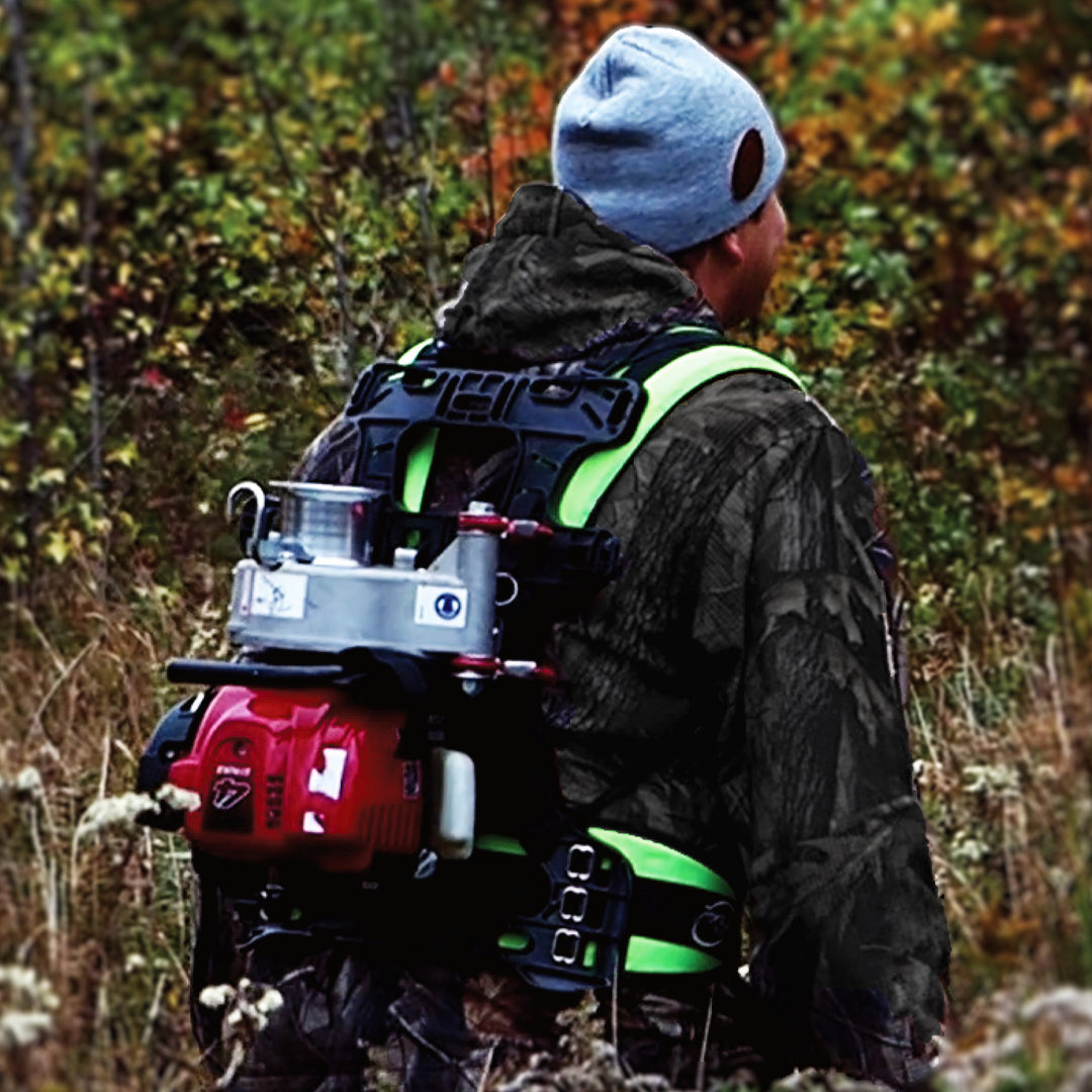 Molded pack frame for winches