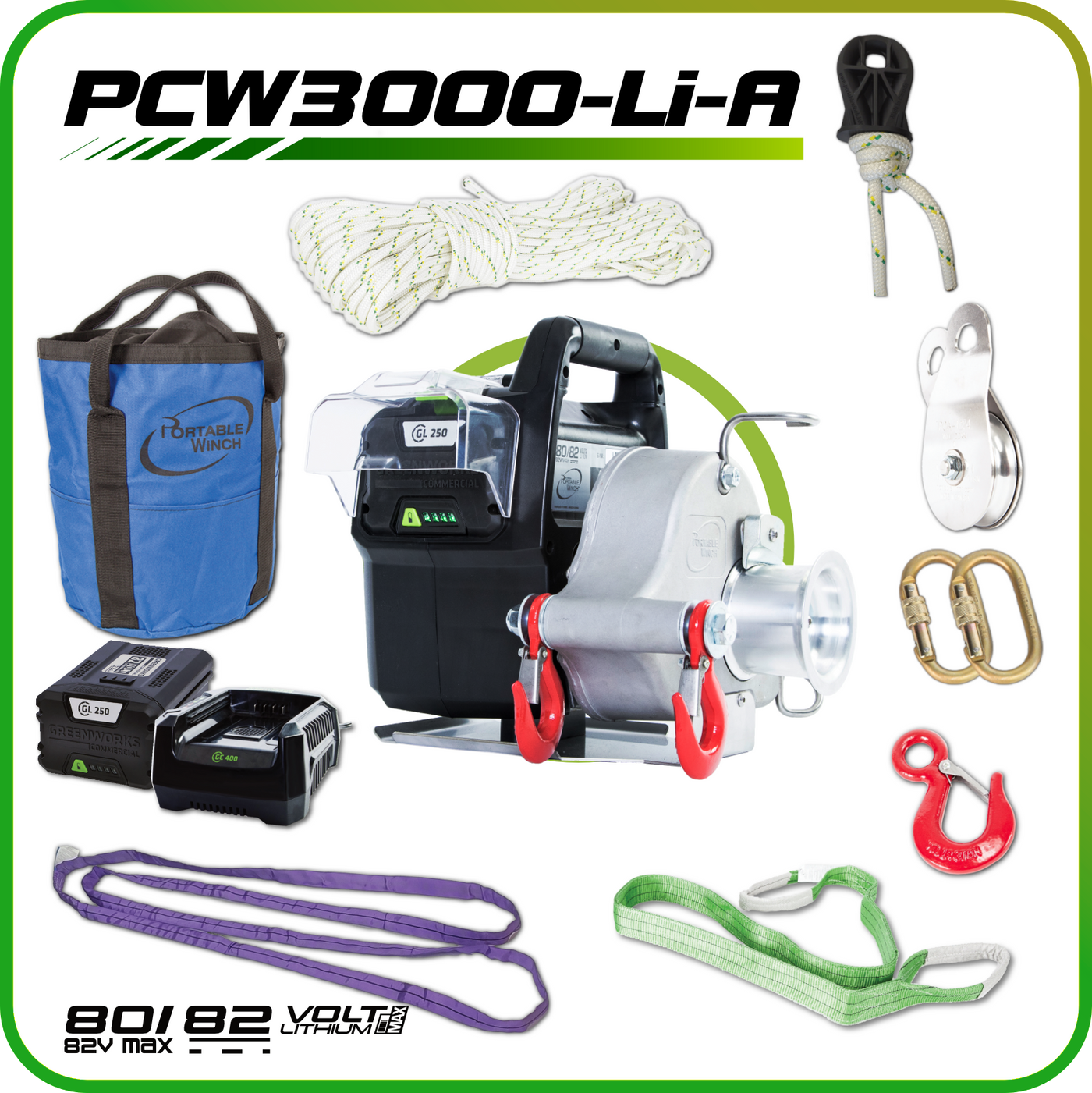 PCW3000LI | Treuil portable électrique - WINCH