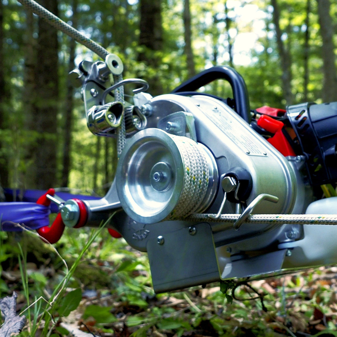 2-Stroke 50cc Petrol-Powered Portable Winch