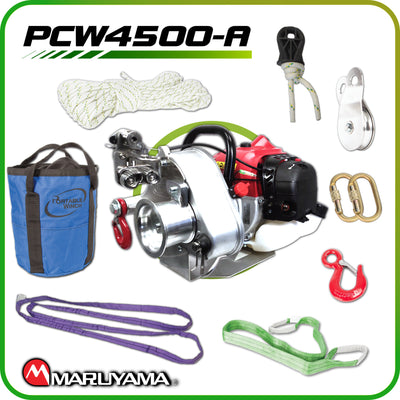 2-Stroke 50cc Petrol-Powered Portable Winch