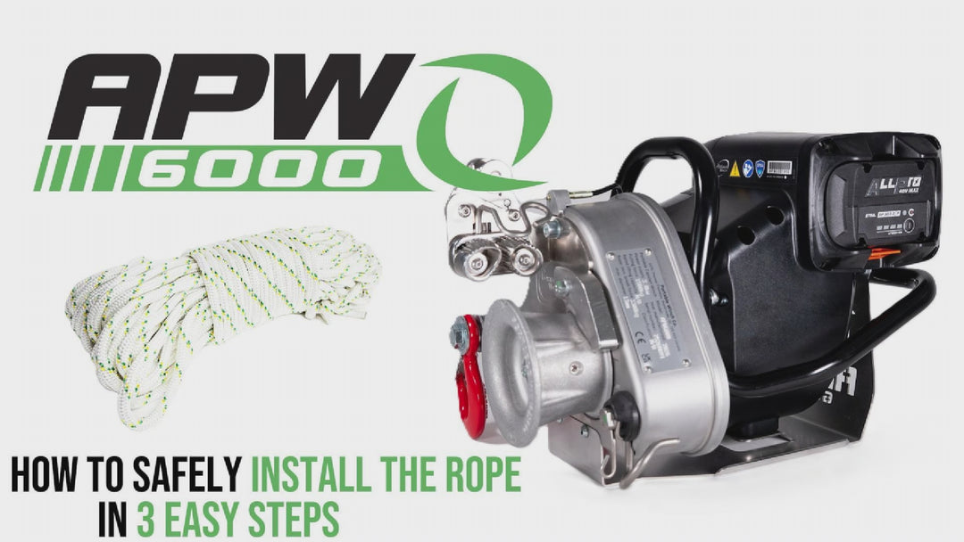APW6000 rope installation: correct rope routing.
