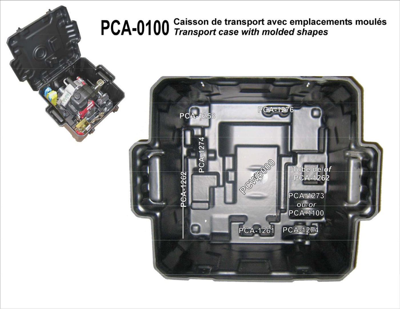 PCA-0100 <BR>CAISSON MOULÉ POUR PCW5000 ET PCW5000-HS