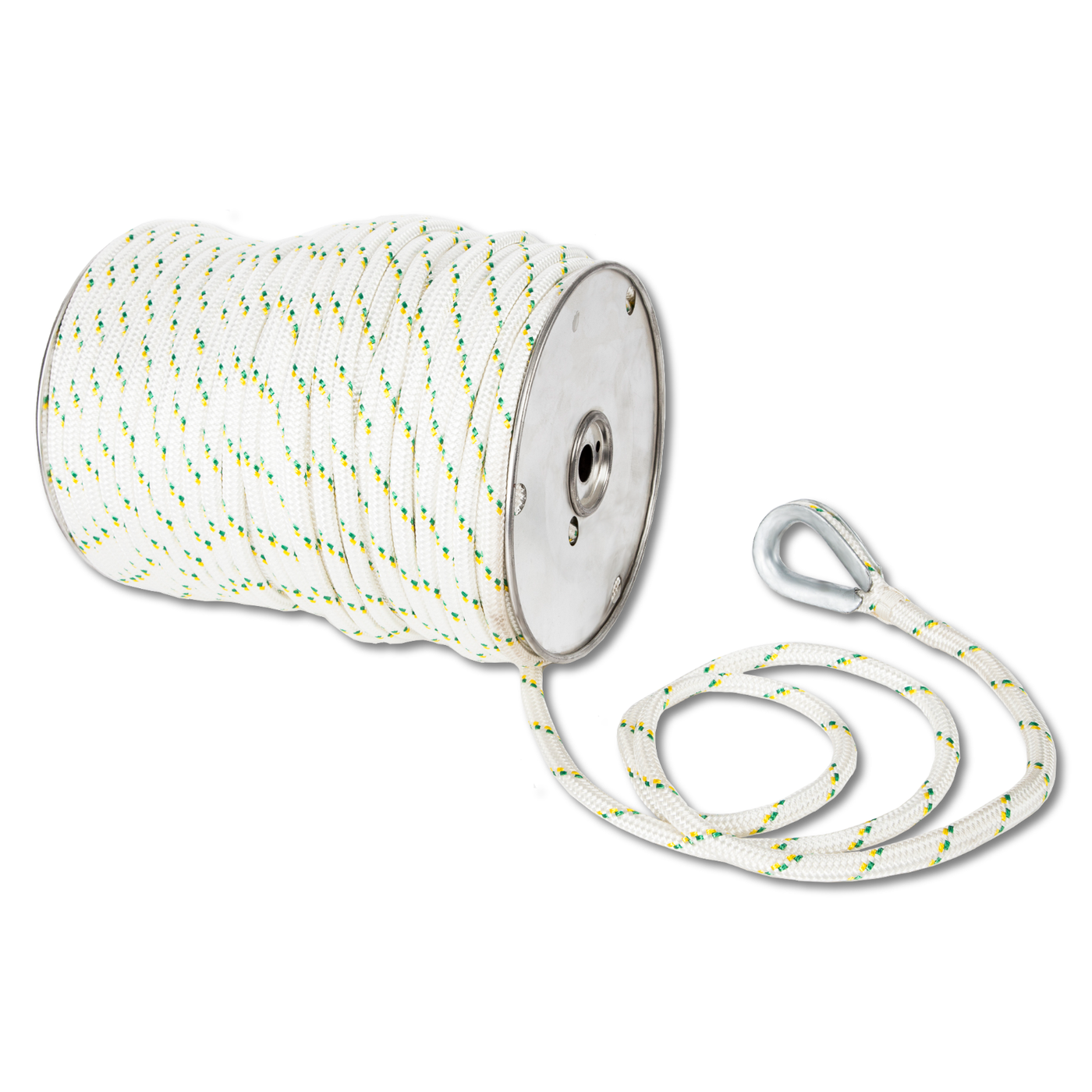 Ø 10 MM Double-Braided Polyester Rope with Splices and Thimbles