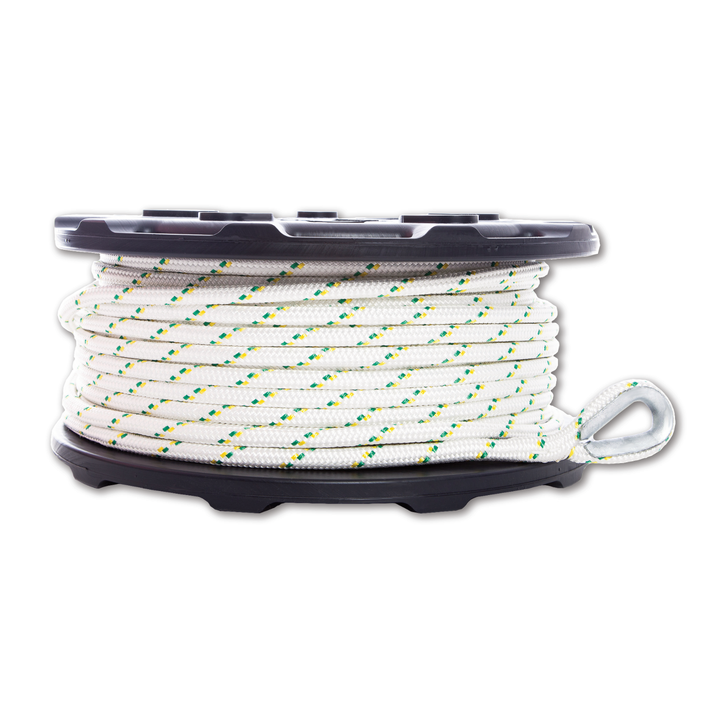 Ø 12 MM <br>CORDES EN POLYESTER DOUBLE TRESSE AVEC ÉPISSURES ET COSSES