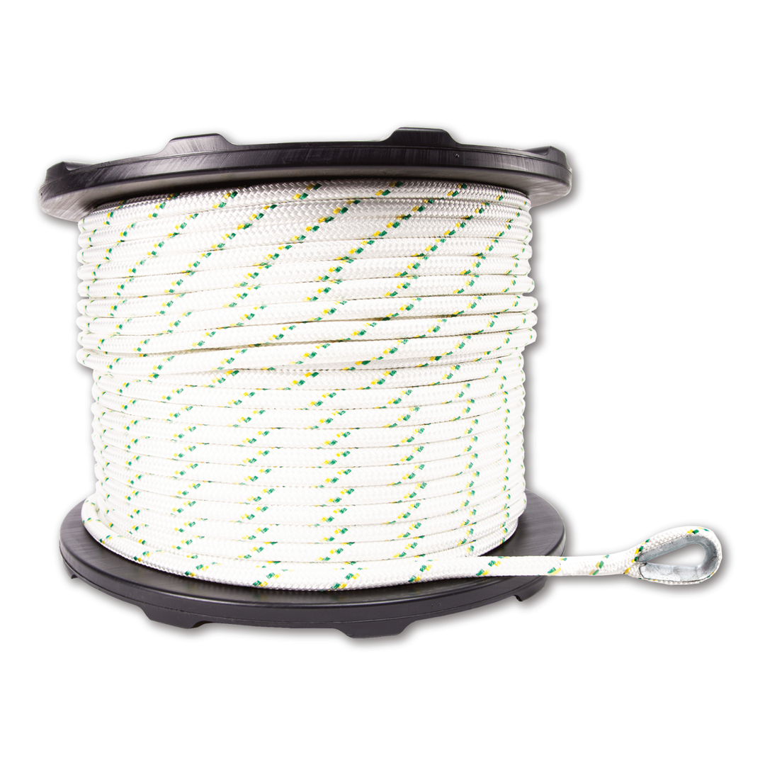 Ø 12 MM <br>CORDES EN POLYESTER DOUBLE TRESSE AVEC ÉPISSURES ET COSSES