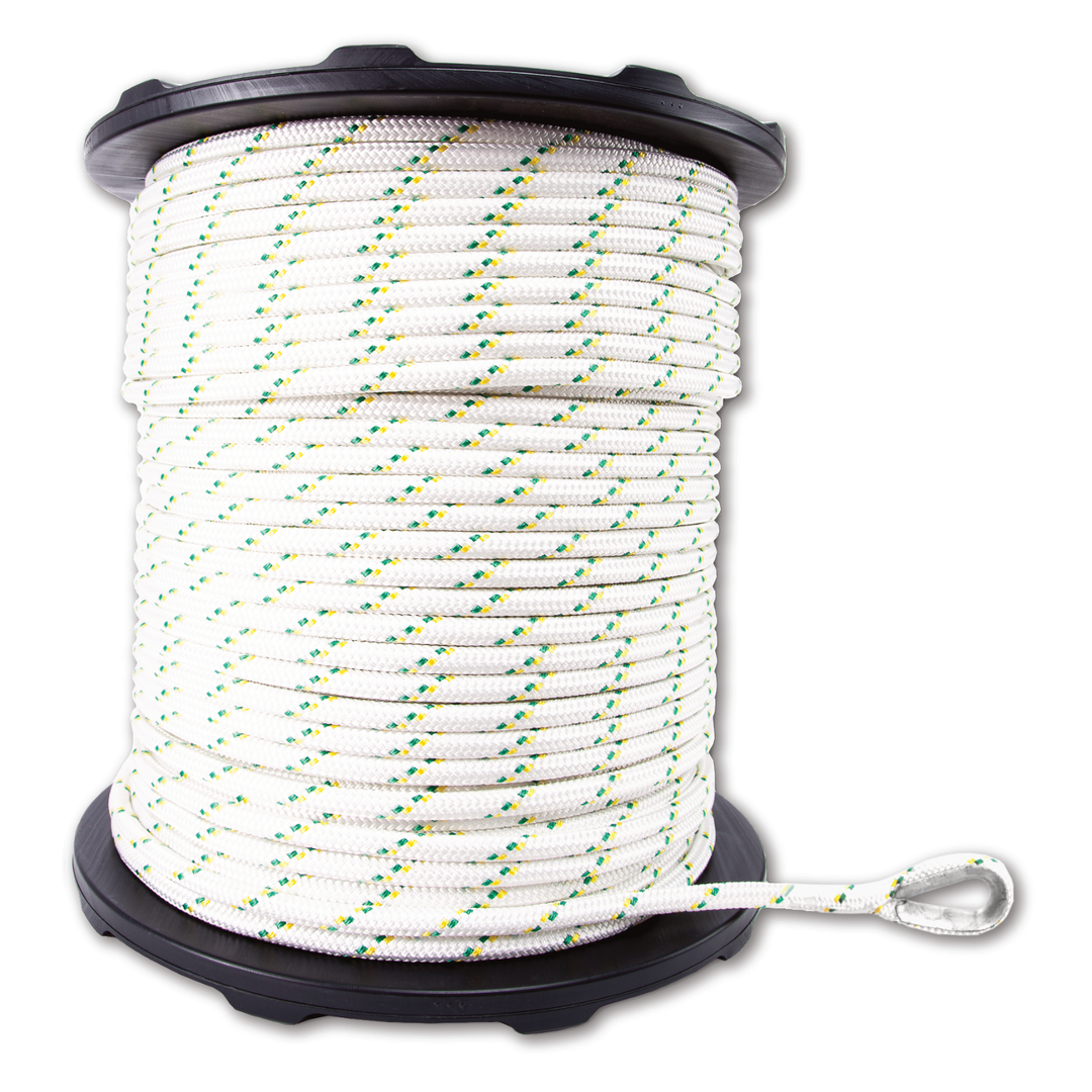 Ø 12 MM <br>CORDES EN POLYESTER DOUBLE TRESSE AVEC ÉPISSURES ET COSSES