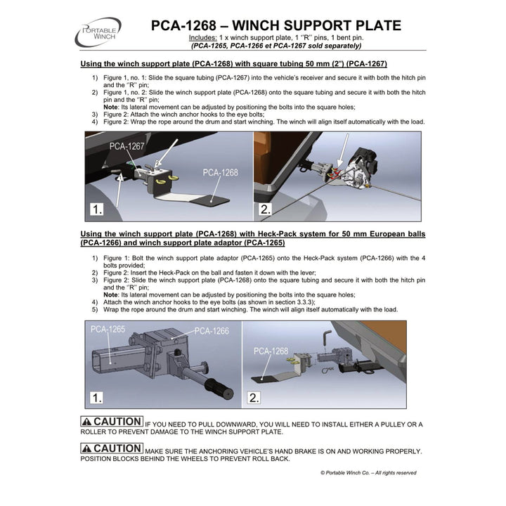 Winch support Plate