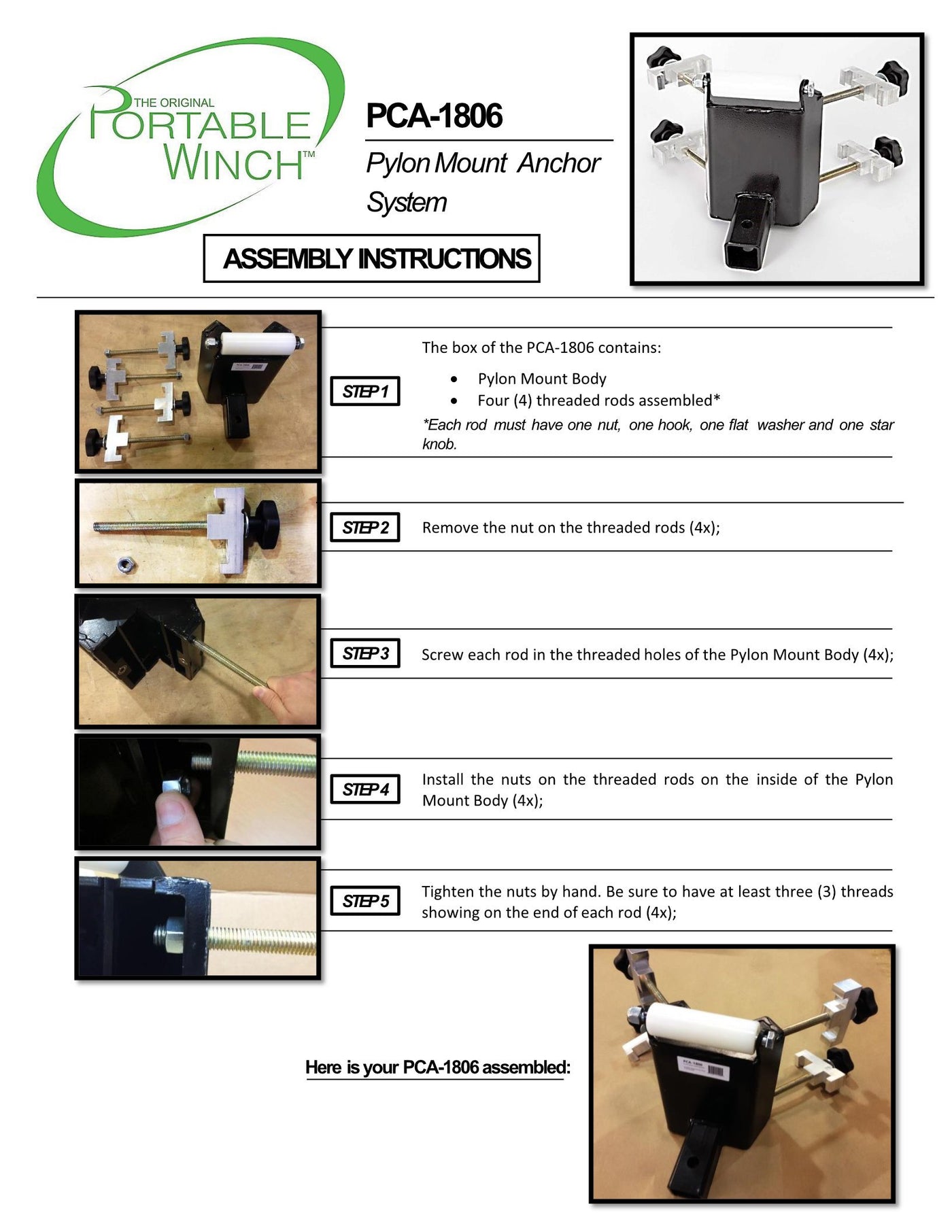PCA-1806 <BR>PYLON MOUNT WINCH ANCHORING SYSTEM