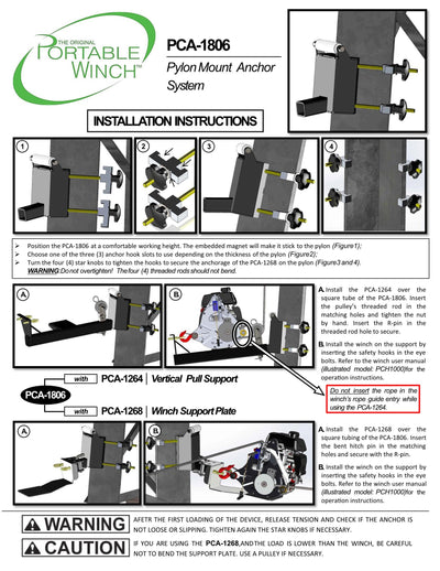 Pylon-Mount Winch Anchoring System