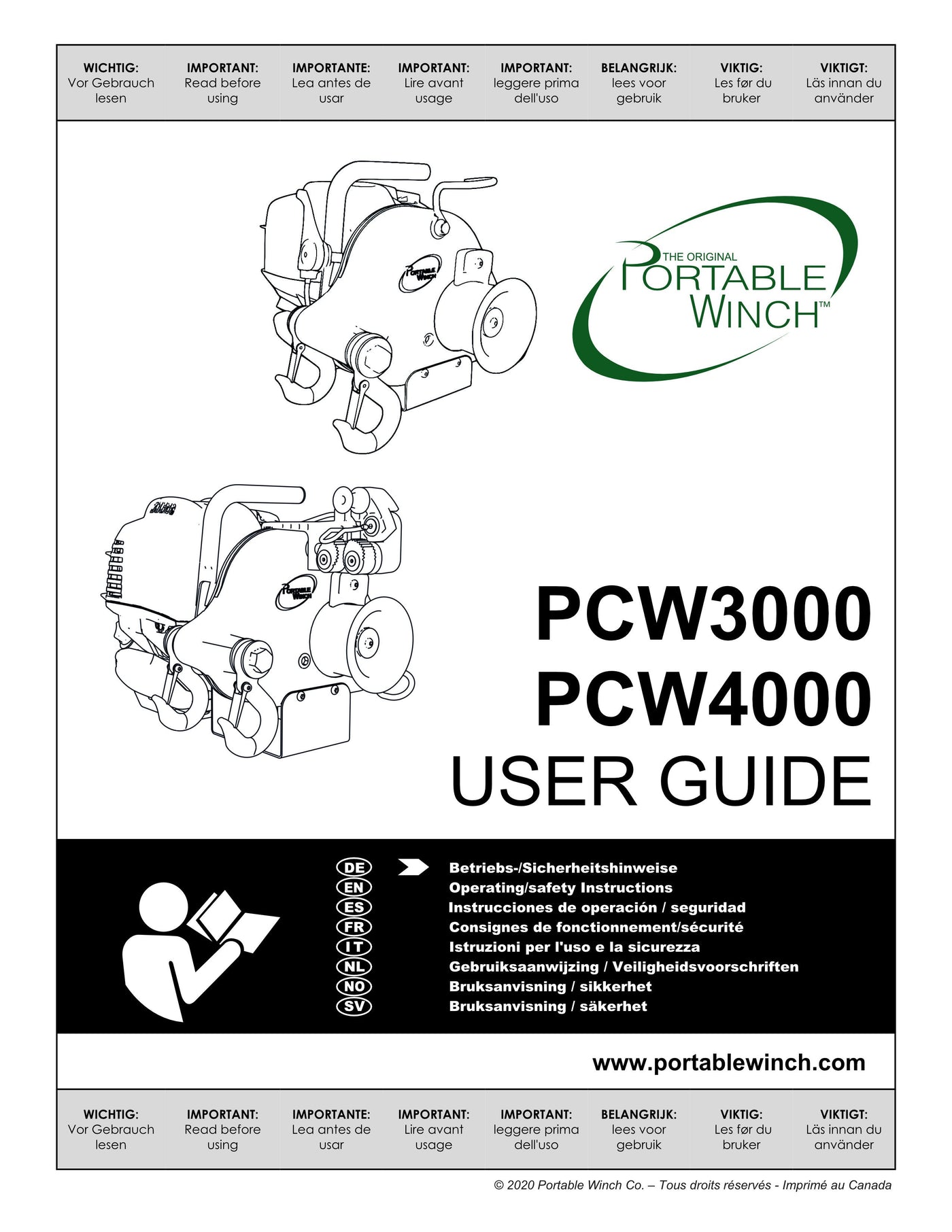 PCW3000, PCW4000 <BR>USER GUIDE