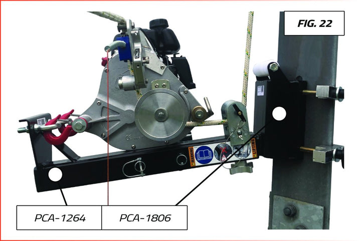 SUPPORTS DE TREUIL POUR TIRE VERTICALE